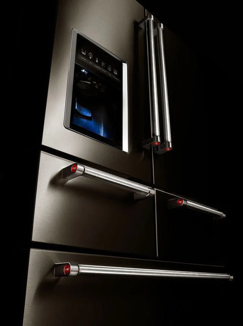 KitchenAid 36" 24 Cu. Ft. Multi Door French-Door Refrigerator - Black Stainless Steel - KRMF706EBS