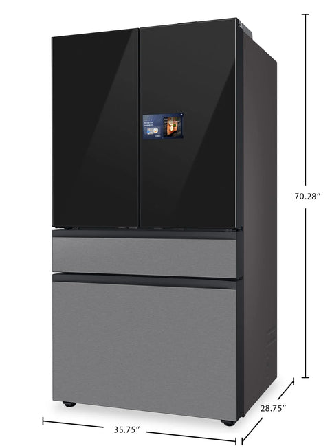 Samsung 36" 23 Cu. Ft. Bespoke Counter-Depth French-Door Refrigerator with AI Home Screen - RF90F29BECRAA