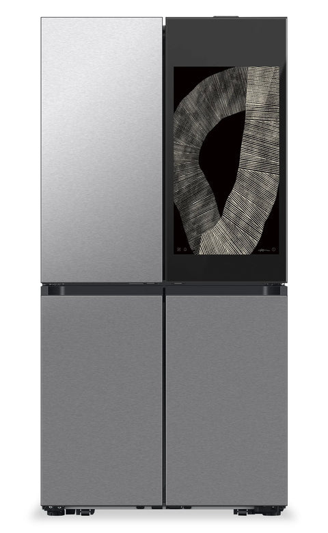 Samsung 36" 22.5 Cu. Ft. Bespoke Counter-Depth 4-Door Flex™ with AI Family Hub+™ Refrigerator - Stainless Steel - RF23DB9900QDAC