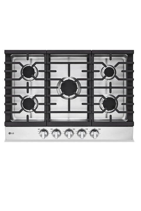 LG 30" 5-Element Gas Cooktop - Smudge Proof Stainless Steel - CBGJ3023S