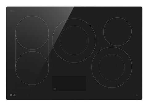 LG 30" 5-Element Electric Cooktop with UltraHeat™ 3.2kW Element - Black - CBEW3017BE