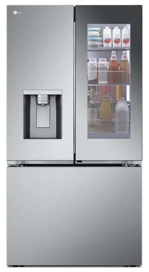 LG 36" 31 Cu. Ft. French-Door Standard-Depth MAX™ Refrigerator - Smudge Proof Stainless Steel - LRYKS3106S