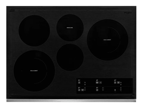 Whirlpool 30" 5-Element Electric Cooktop - Stainless Steel - WCE97US0KS