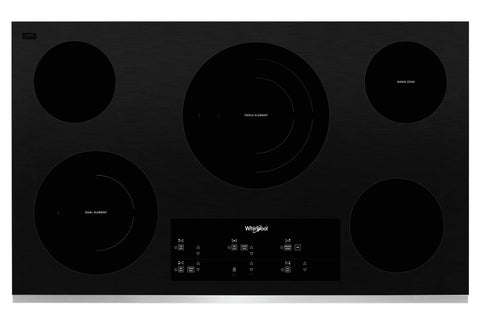 Whirlpool 36" 5-Element Electric Cooktop - Stainless Steel - WCE97US6KS