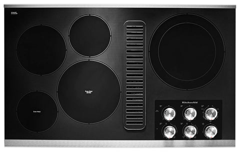 KitchenAid 36" 5-Element Electric Cooktop - Stainless Steel - KCED606GSS