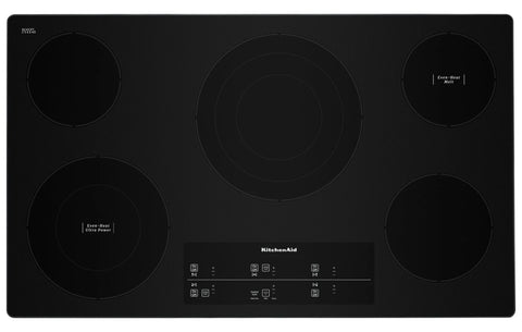KitchenAid 36" 5-Element Electric Cooktop - Stainless Steel - KCES956KSS