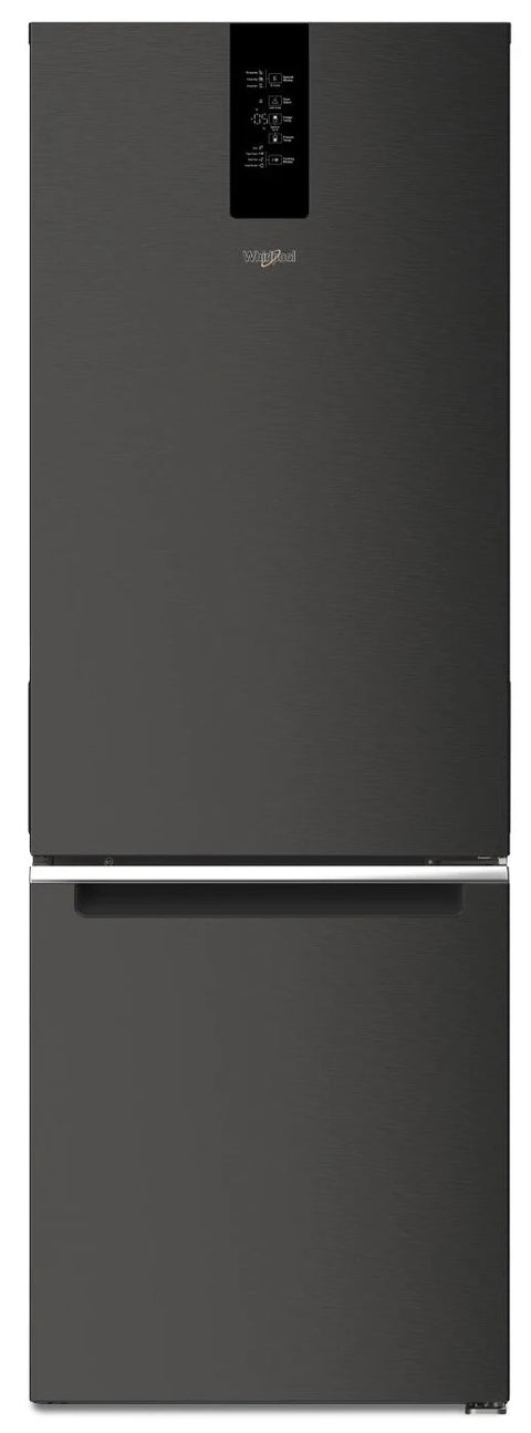 Whirlpool 24" 12.9 Cu. Ft. Bottom-Mount Refrigerator - Black Stainless Finish - WRB543CMJV