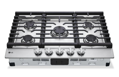 LG 30" 5-Element Gas Cooktop - Smudge Proof Stainless Steel - CBGJ3023S