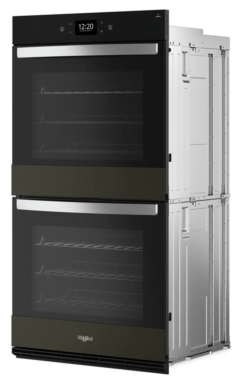 Whirlpool 30" 10 Cu. Ft. Electric Double Wall Oven with True Convection - Black Stainless Steel with PrintShield™ Finish - WOED7030PV
