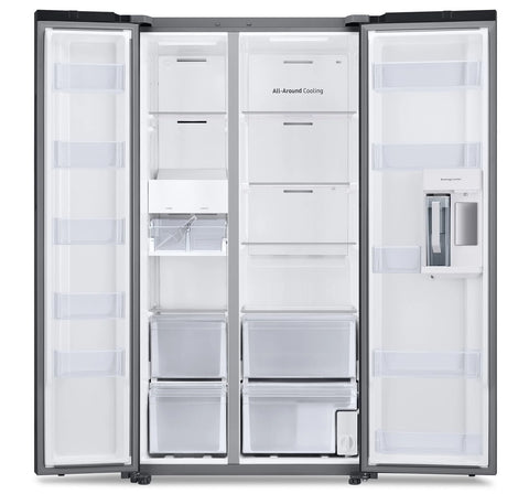 Samsung 36" 22.6 Cu. Ft. Side-by-Side with Beverage Centre Refrigerator - White Glass - RS23CB760012AA