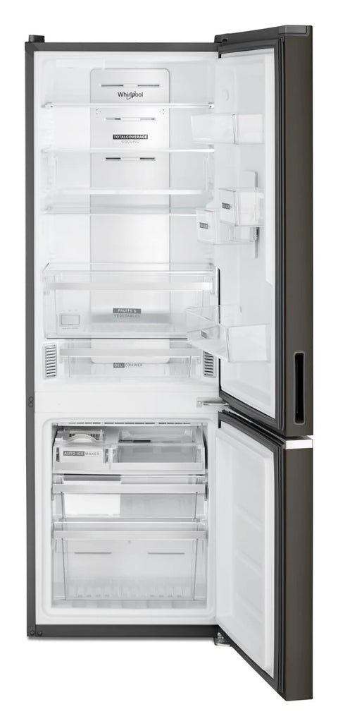 Whirlpool 24" 12.9 Cu. Ft. Bottom-Mount Refrigerator - Black Stainless Finish - WRB543CMJV