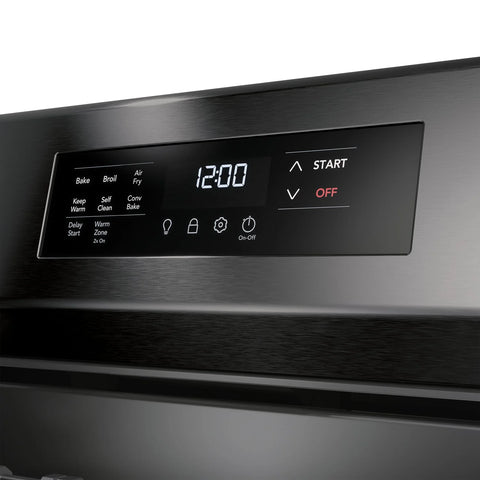 Frigidaire 5.1 Cu. Ft. Gas Range With Air Fry and Convection Bake - Black Stainless Steel - FCRG3083…