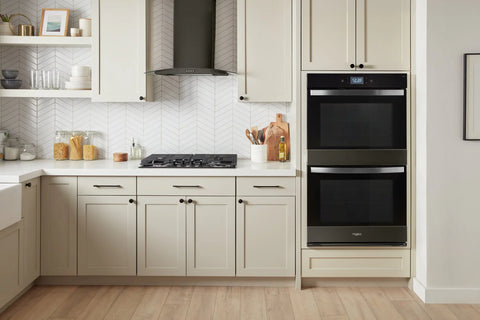 Whirlpool 30" 10 Cu. Ft. Electric Double Wall Oven with True Convection - Black Stainless Steel with PrintShield™ Finish - WOED7030PV