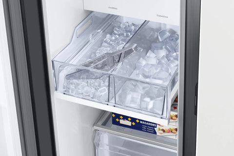 Samsung 36" 22.6 Cu. Ft. Side-by-Side with Beverage Centre Refrigerator - White Glass - RS23CB760012AA