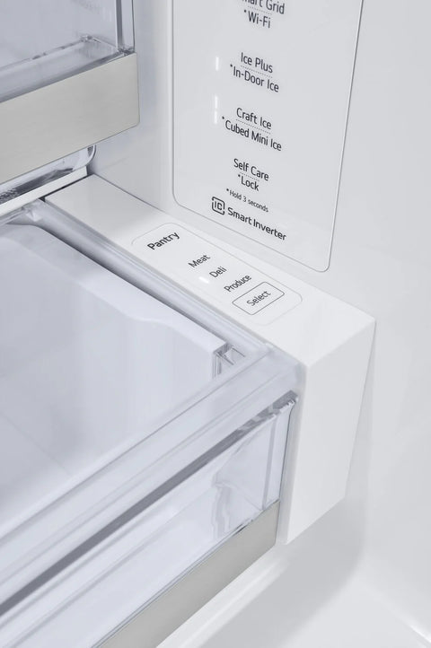 LG 36" 31 Cu. Ft. French-Door Standard-Depth MAX™ Refrigerator - Smudge Proof Stainless Steel - LRYKS3106S