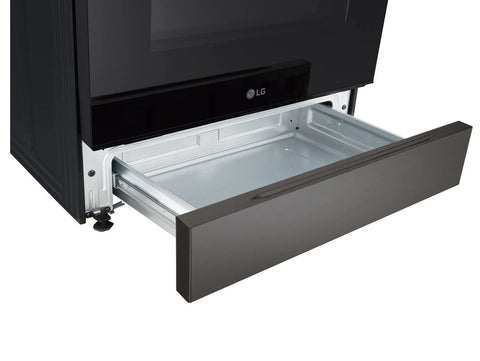 LG 6.3 Cu. Ft. Smart Electric Range with Air Fry – Black Stainless Steel - LSEL6333ZE