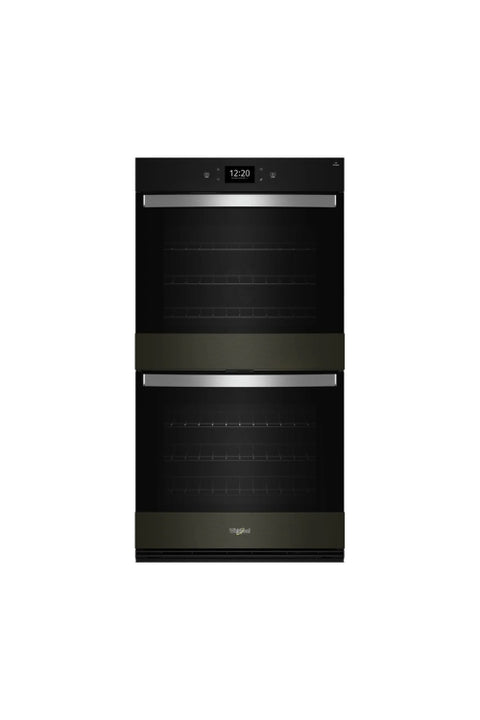 Whirlpool 30" 10 Cu. Ft. Electric Double Wall Oven with True Convection - Black Stainless Steel with PrintShield™ Finish - WOED7030PV