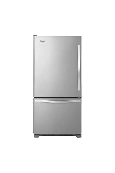 Whirlpool 30" 18.7 Cu. Ft. Bottom-Mount Refrigerator - Monochromatic Stainless Steel - WRB329LFBM
